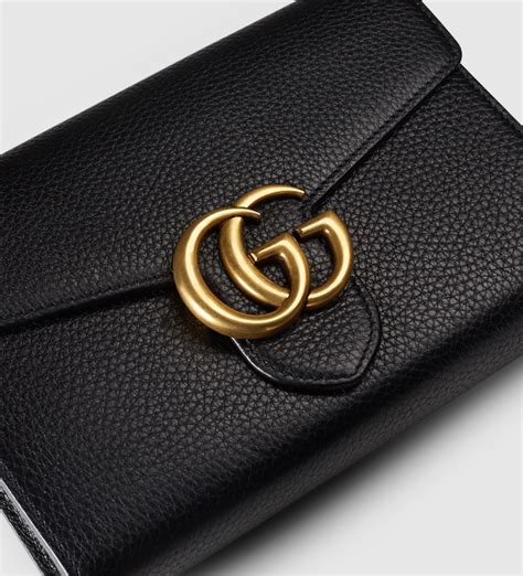 gucci black patent wallet|small black Gucci wallet.